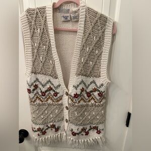 90’s Huntington Ridge Hand Knit Sweater vest S